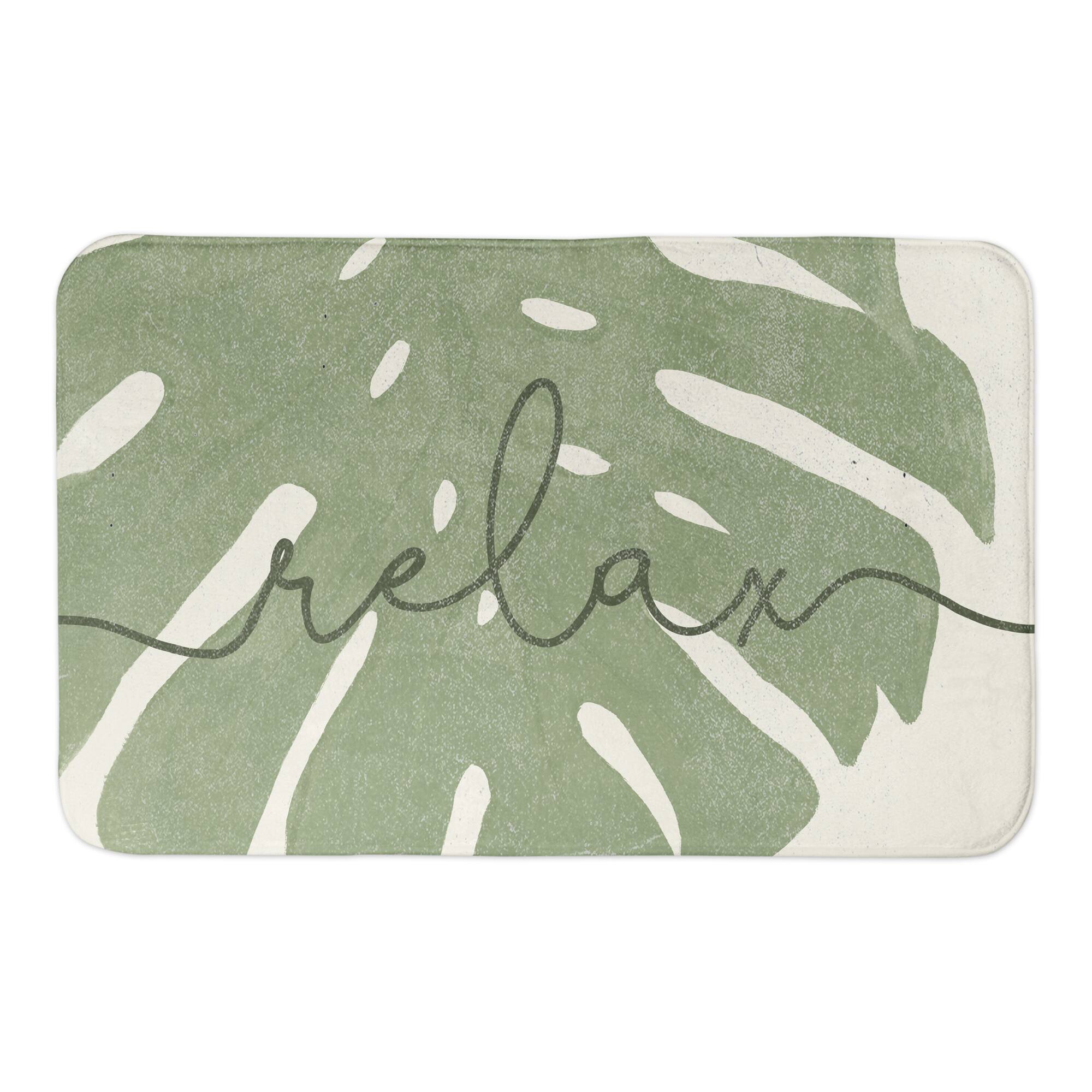 Big Green Monstera 34" x 21" Bath Mat